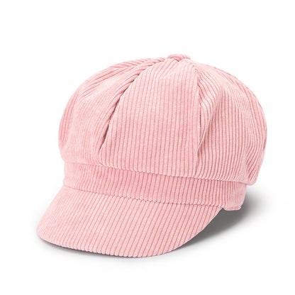 Artist Beret - Unisex Octagonal Hat for Spring and Autumn, Traveler's Newsboy Cap with Duckbill - Stylish Headwear for Men and Women Pink Hat - Size undefined