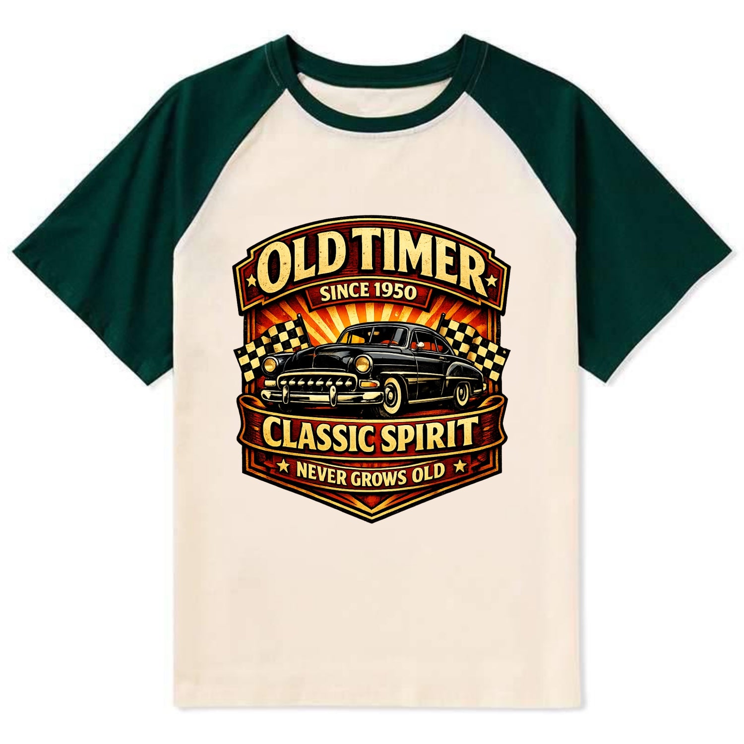 Old Timer Classic Spirit - Contrast Raglan T-shirt