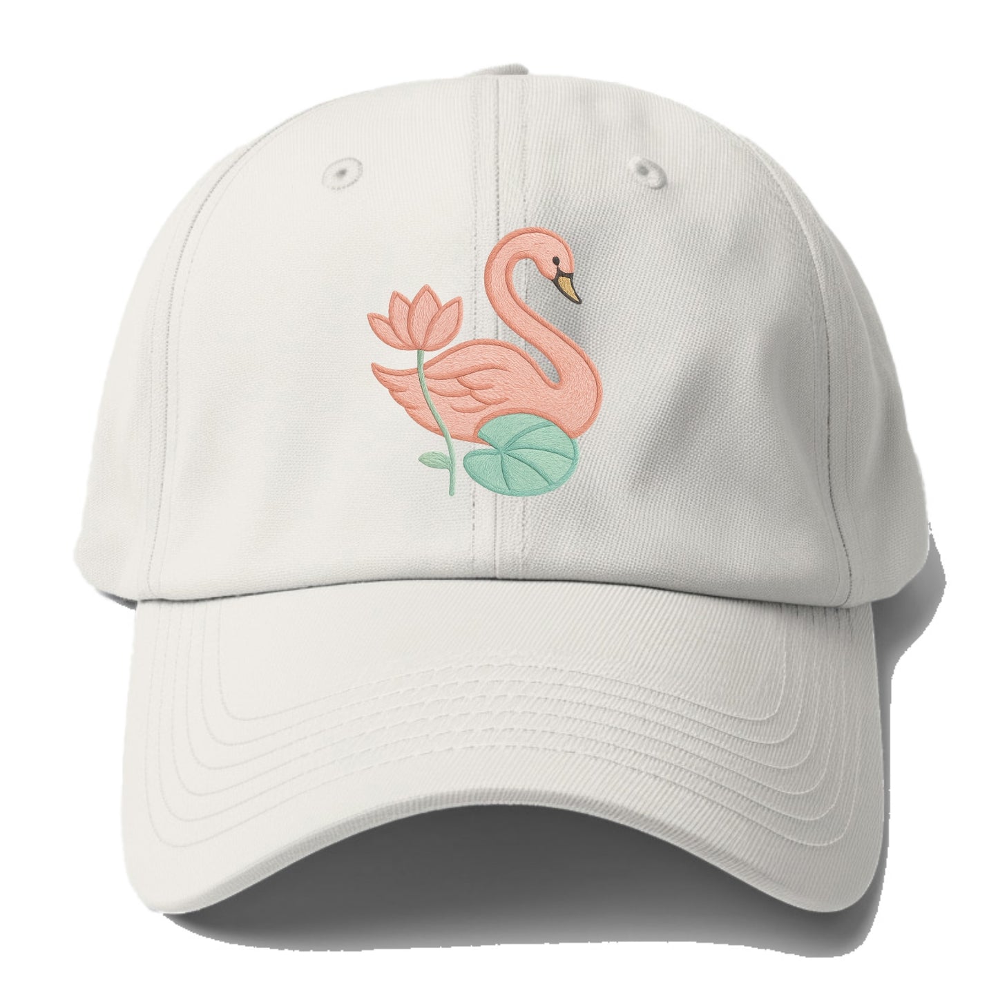 Coral Swan - Baseball Cap - Off White