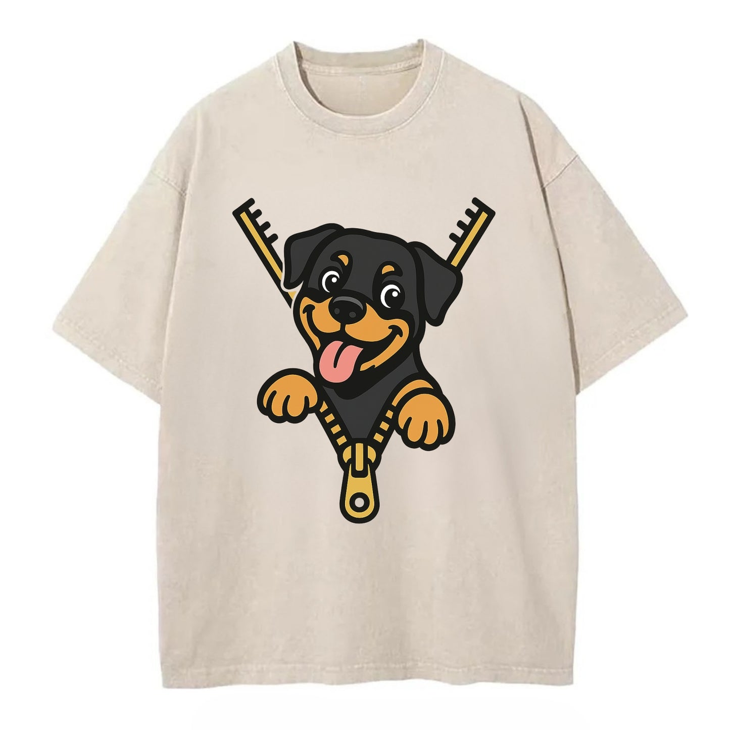 Rottweiler - Vintage T-shirt - Off White