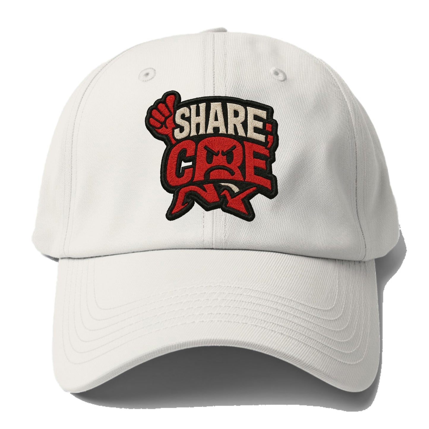 SHARE;CARE TOO MUCH Oversharer Green Hat - Baseball Cap - Off White