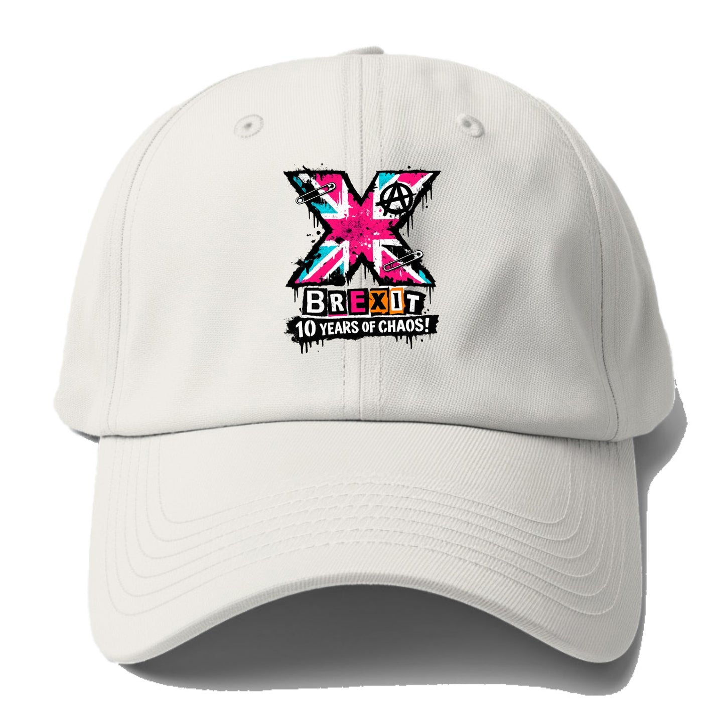 X YEARS | Roman numeral X massive | Union Jack fill pattern | Bold - Baseball Cap For Big Heads - Off White