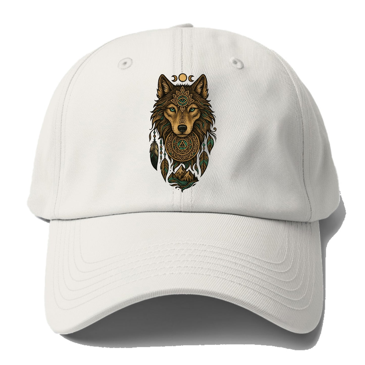 Tattoo Wolf Flash  - Baseball Cap For Big Heads - Off White