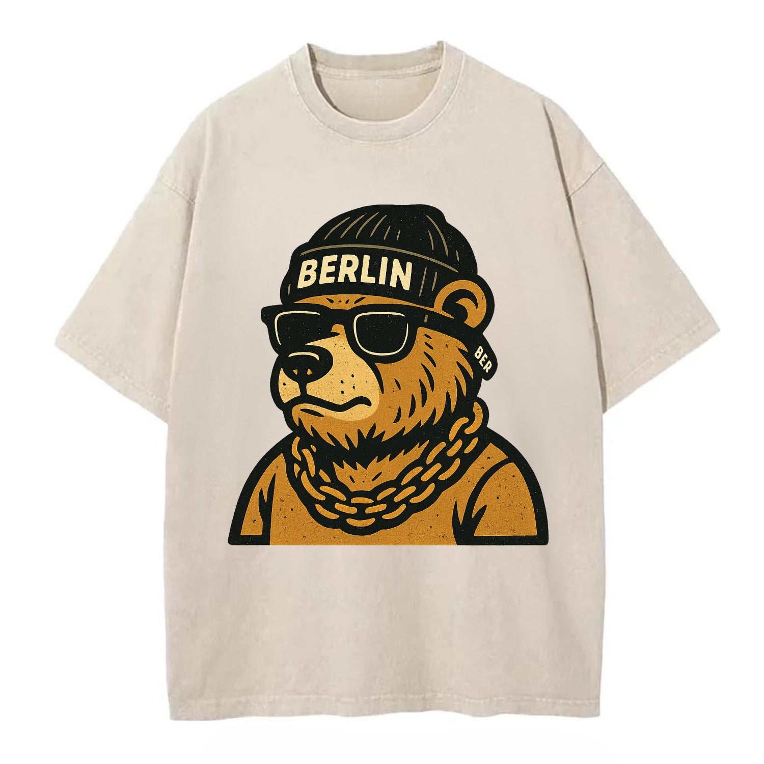 Berlin Bear - Vintage T-shirt - Off White