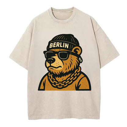 Berlin Bear - Vintage T-shirt - Off White