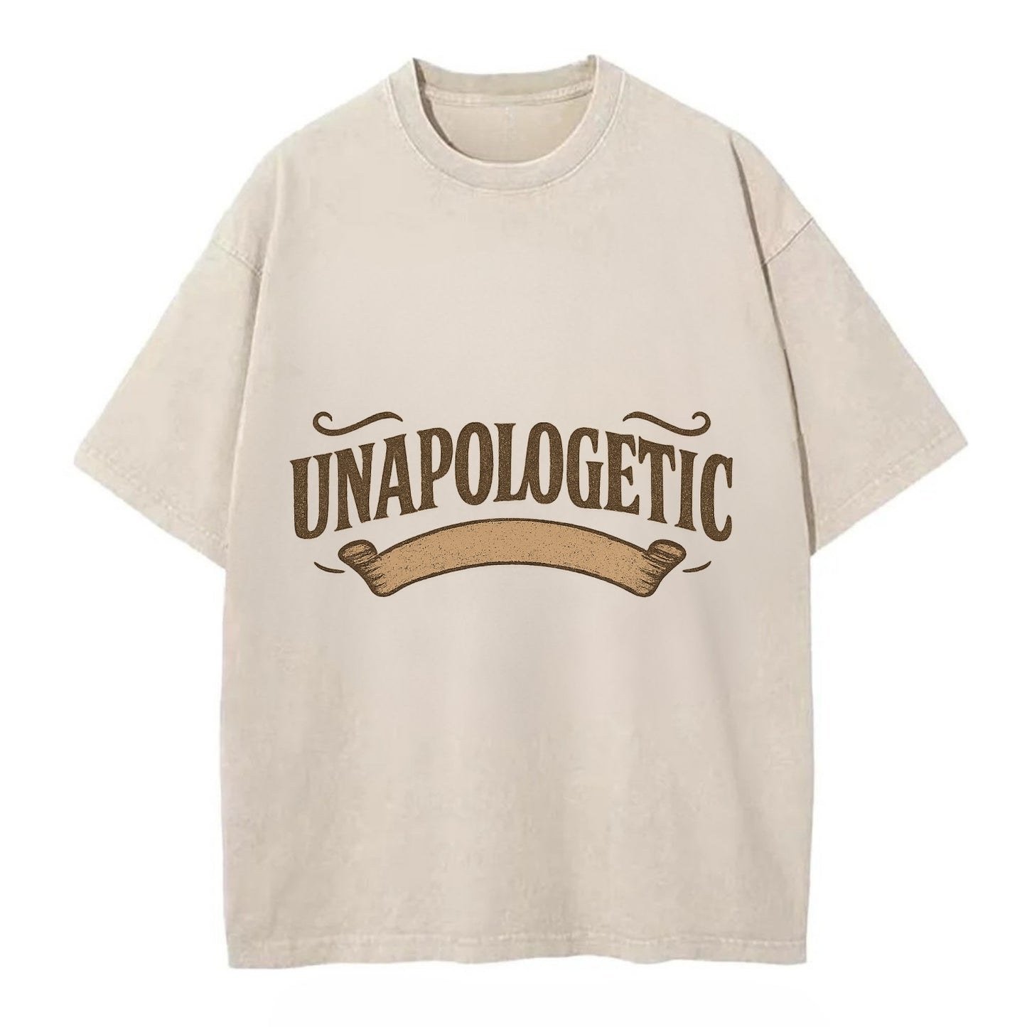 Bold typography design - "UNAPOLOGETIC" - no regrets, owning it - Vintage T-shirt - Off White