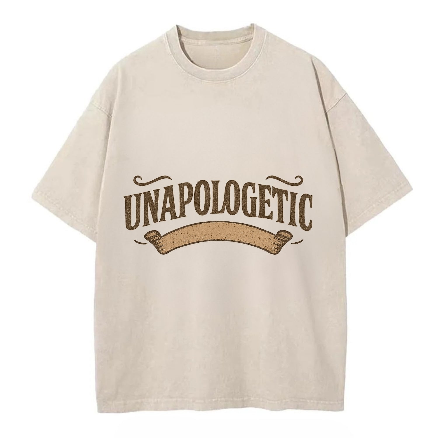 Bold typography design - "UNAPOLOGETIC" - no regrets, owning it - Vintage T-shirt - Off White