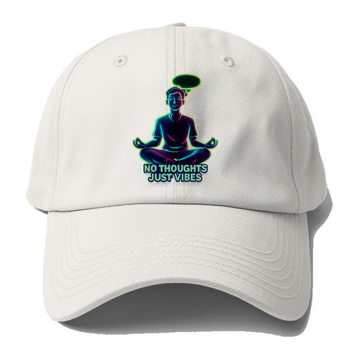 Peaceful floating figure with empty thought bubble - no thoughts just - Baseball Cap For Big Heads