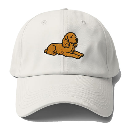 Cocker Spaniel - Golden colored relaxed Baseball Cap - Off White
