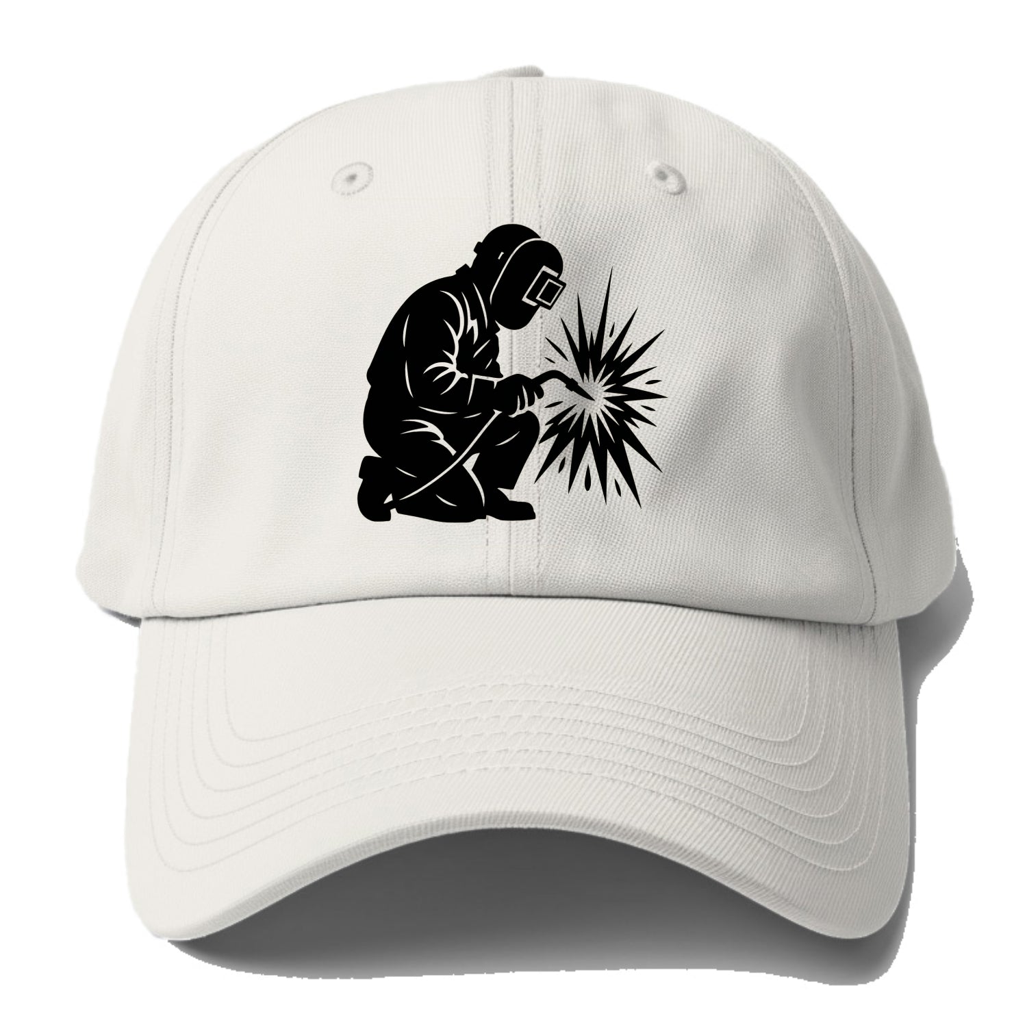 Welder sparks flying dramatically - Baseball Cap - Off White