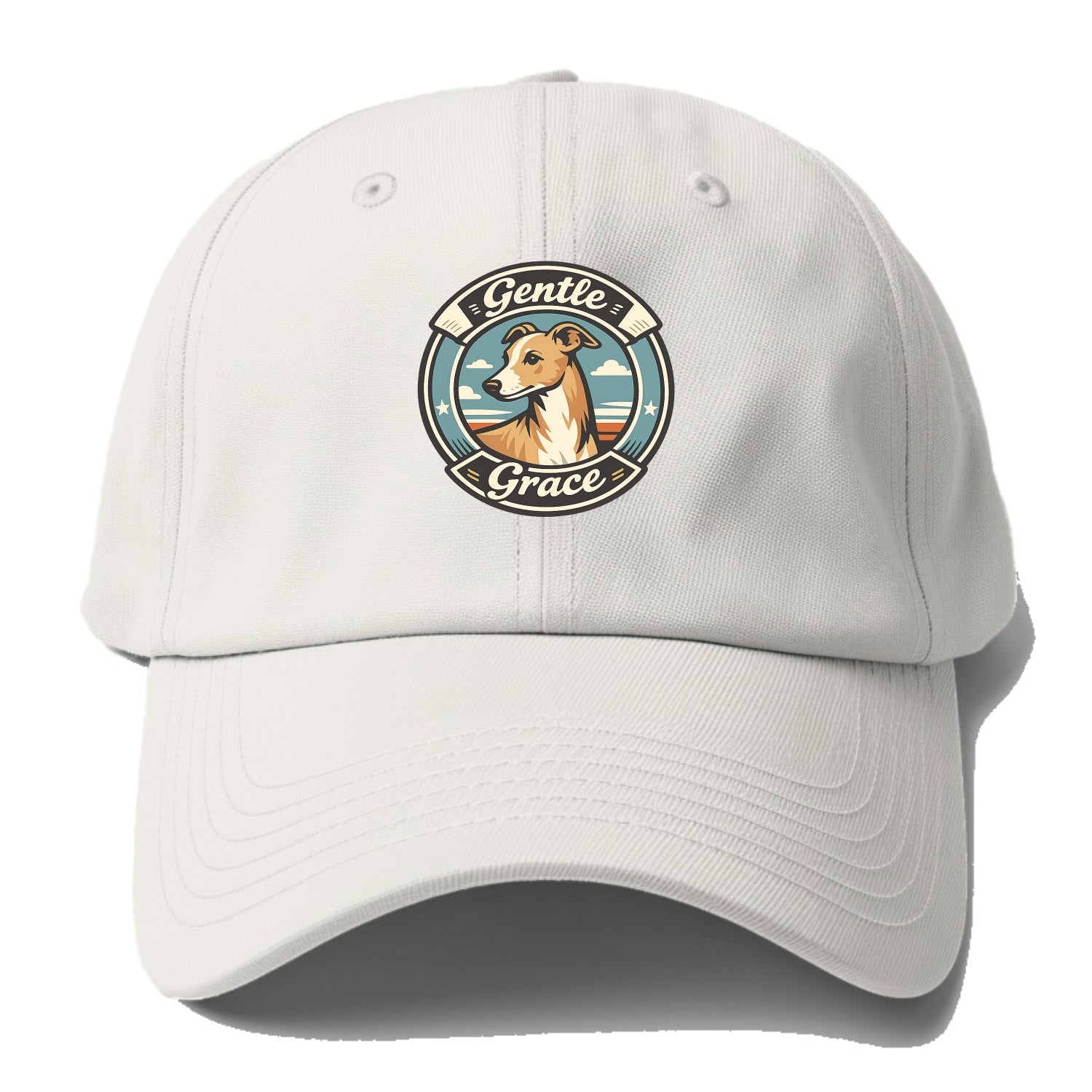 Gentle Grace of the Whippet - Baseball Cap - Off White
