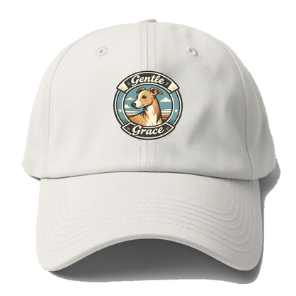 Gentle Grace of the Whippet - Baseball Cap - Off White