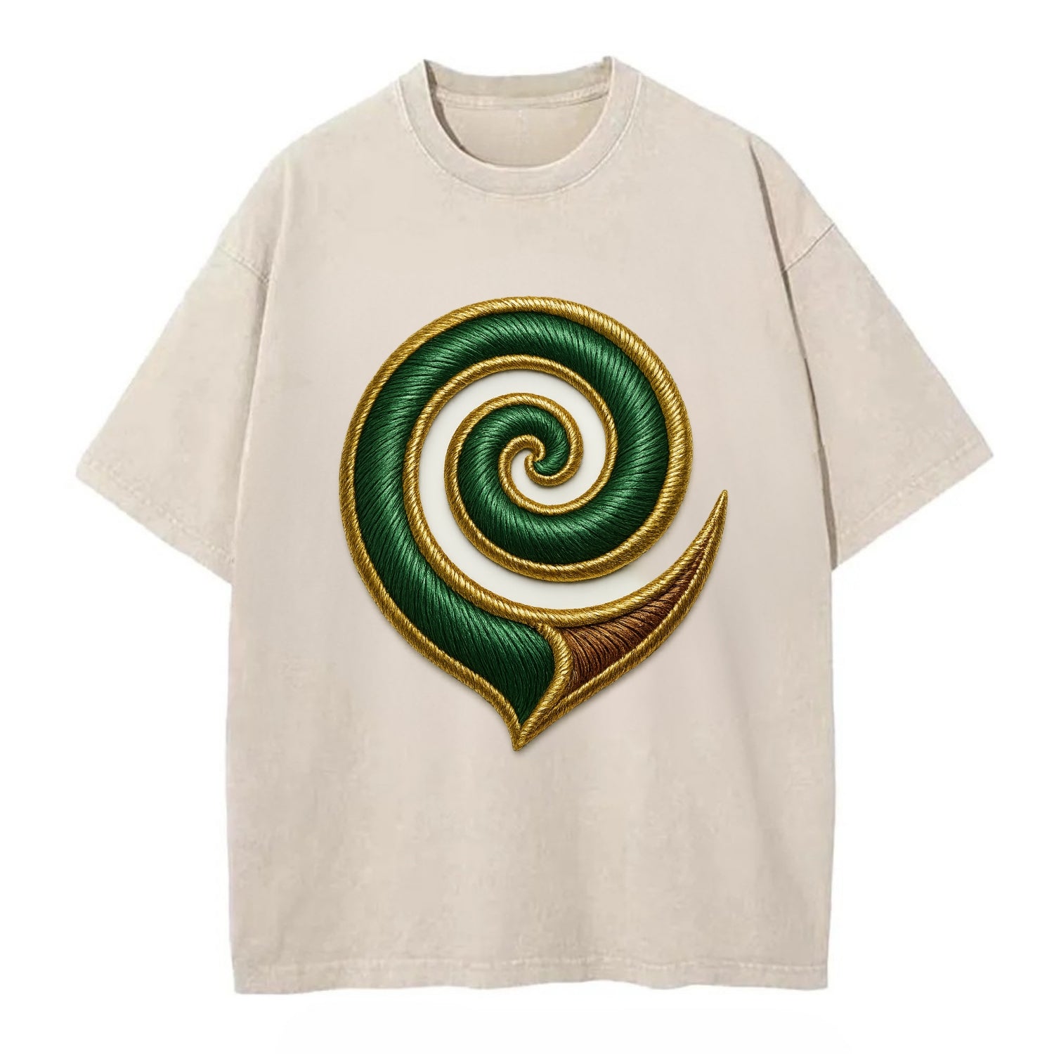Maori Koru  - Vintage T-shirt - Off White