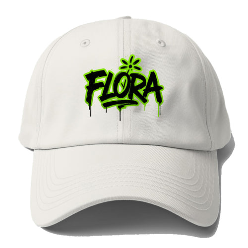 Bold typography design - FLORA - plant life, blooming - Baseball Cap For Big Heads