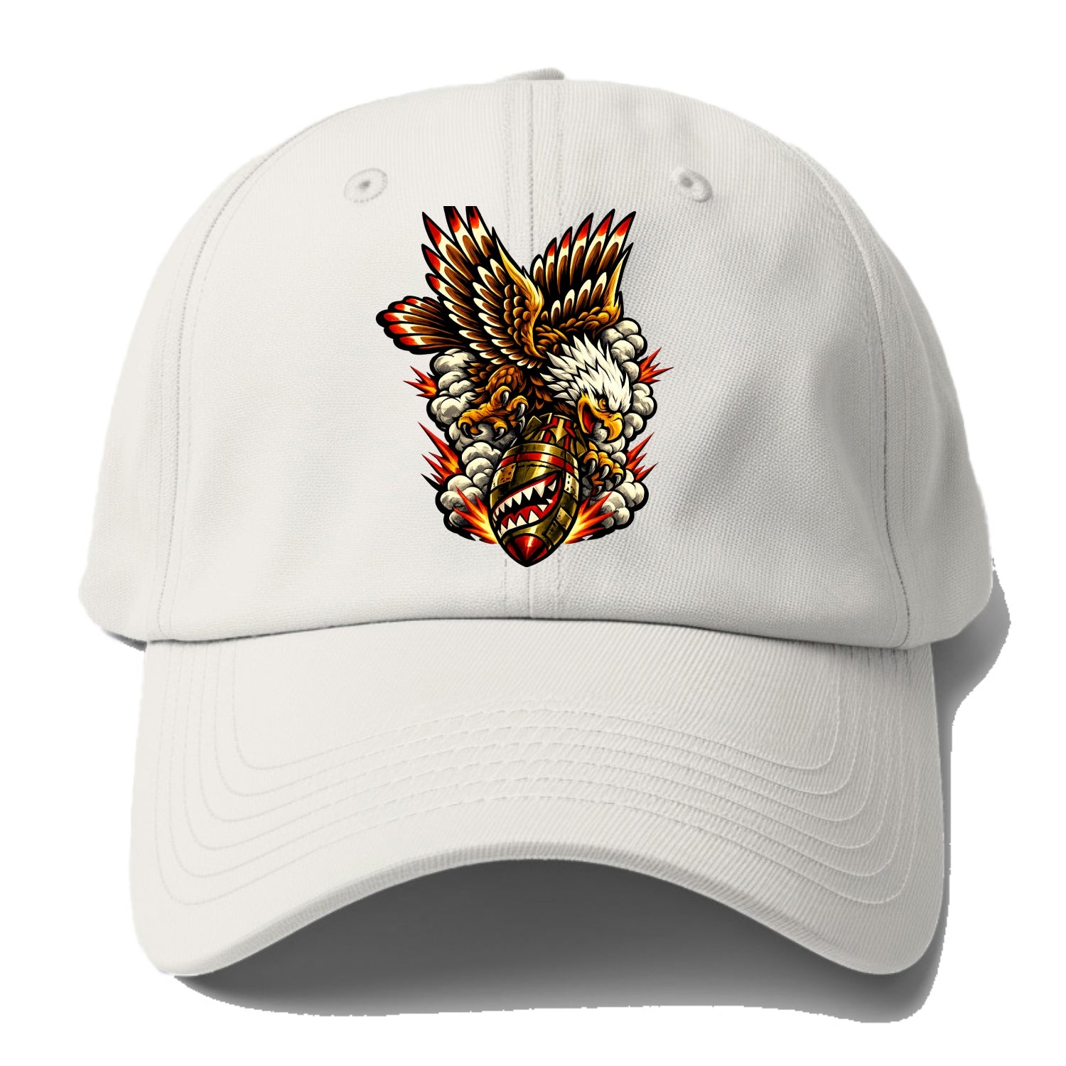 War Eagle Dive - Baseball Cap For Big Heads - Off White