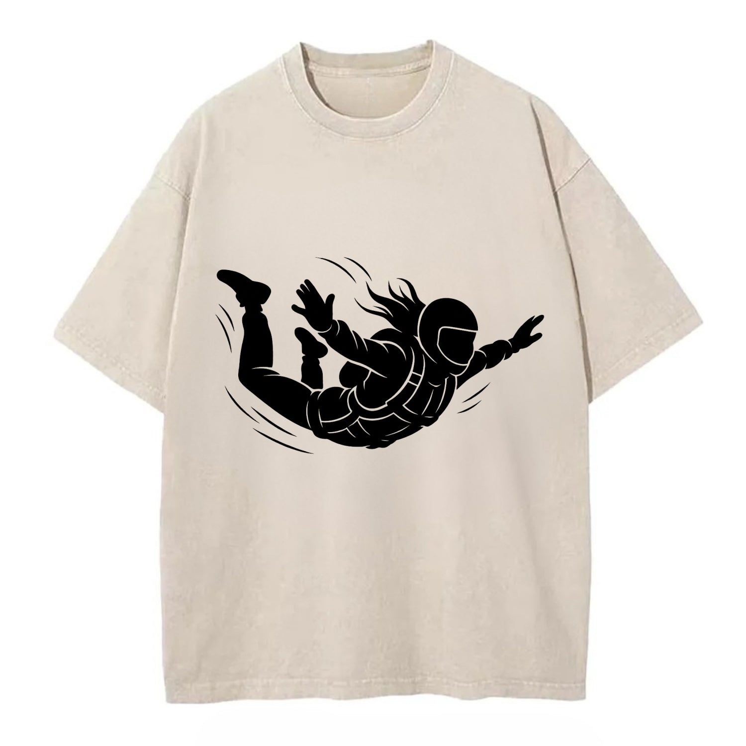 Skydiver free-fall position - Vintage T-shirt - Off White