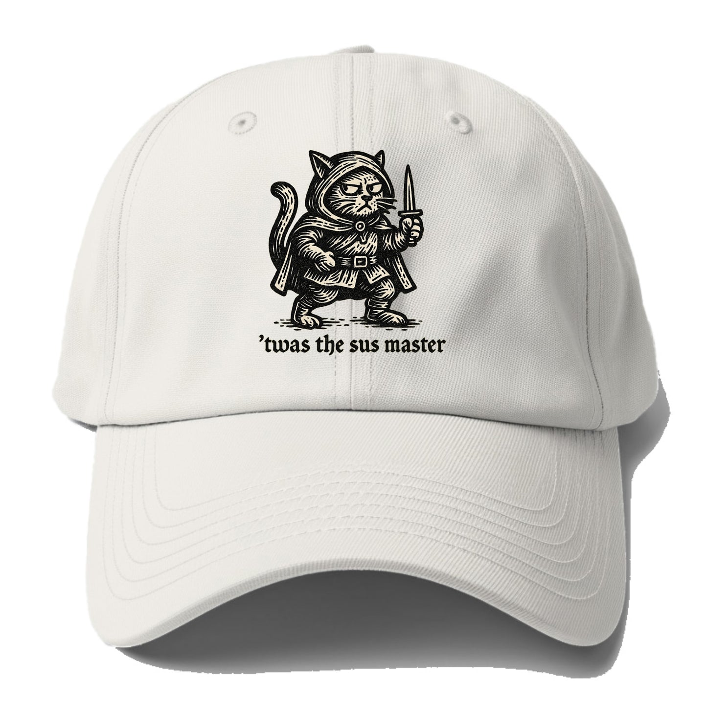 Sus Imposter Cat Spy  - Baseball Cap For Big Heads - Off White