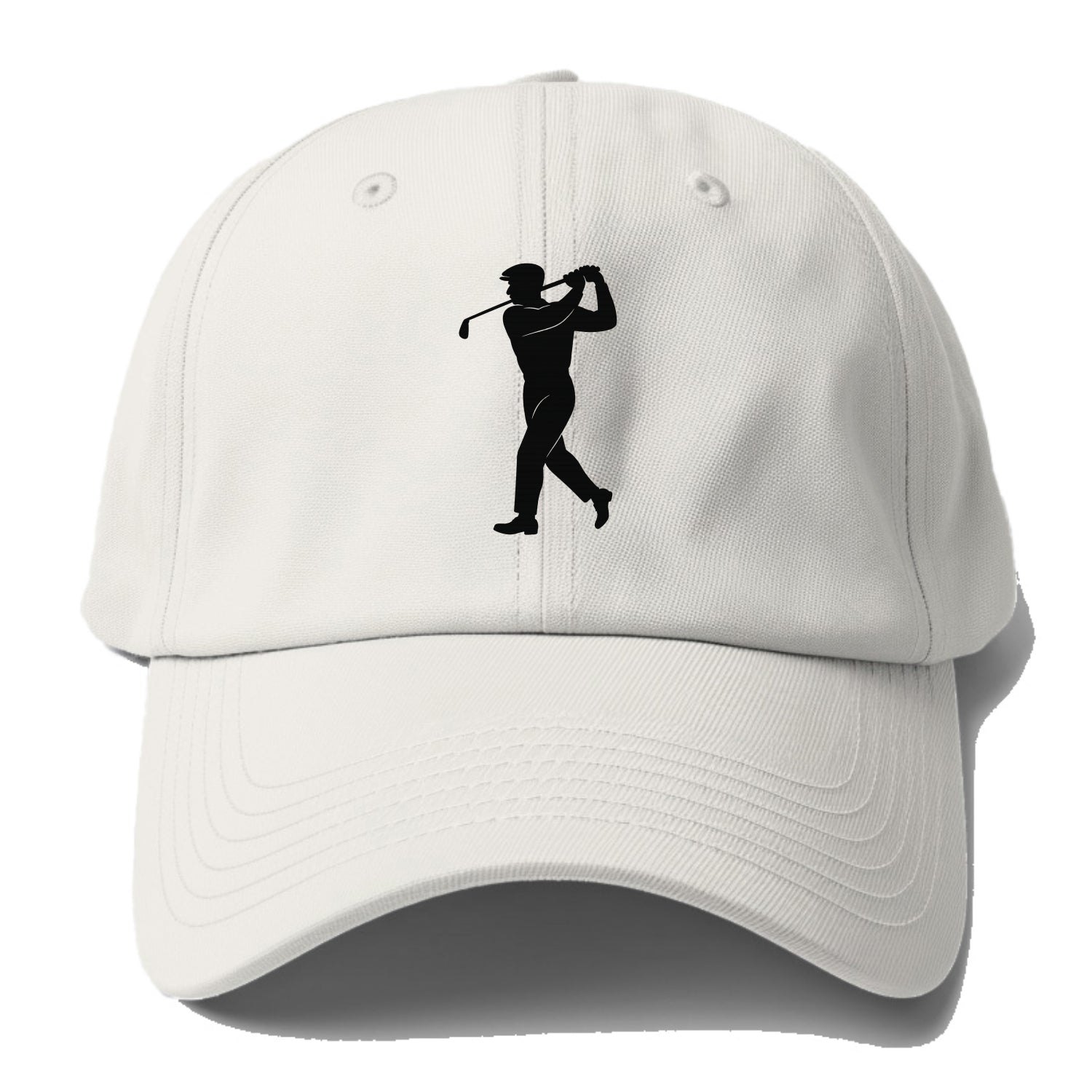 Golfer perfect swing follow-through - Baseball Cap For Big Heads - Off White