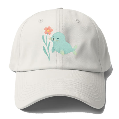 Mint Seal Pup - Baseball Cap - Off White