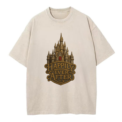 Happily Ever After  - Vintage T-shirt - Off White