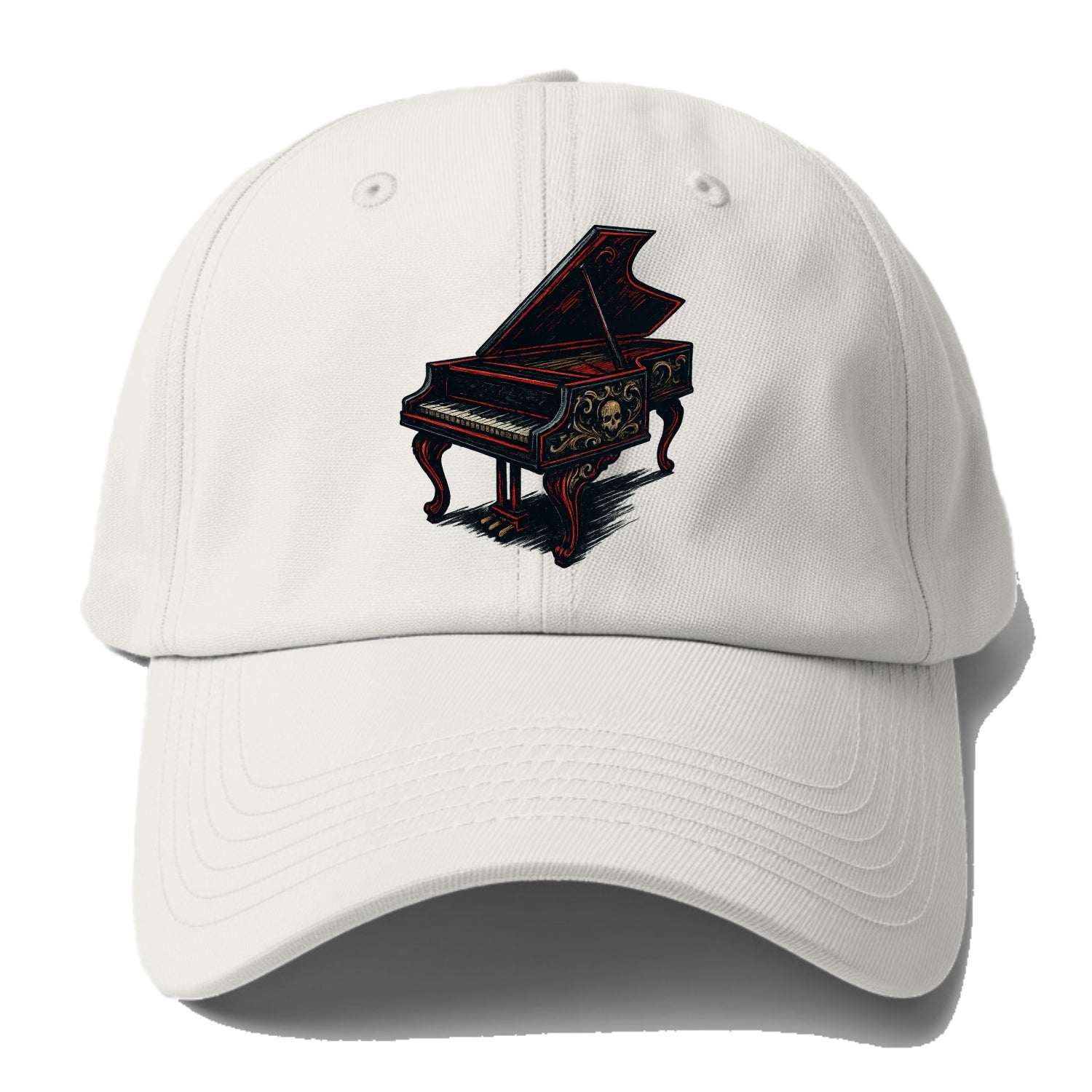 Harpsichord with baroque decorative styling - Baseball Cap For Big Heads - Off White