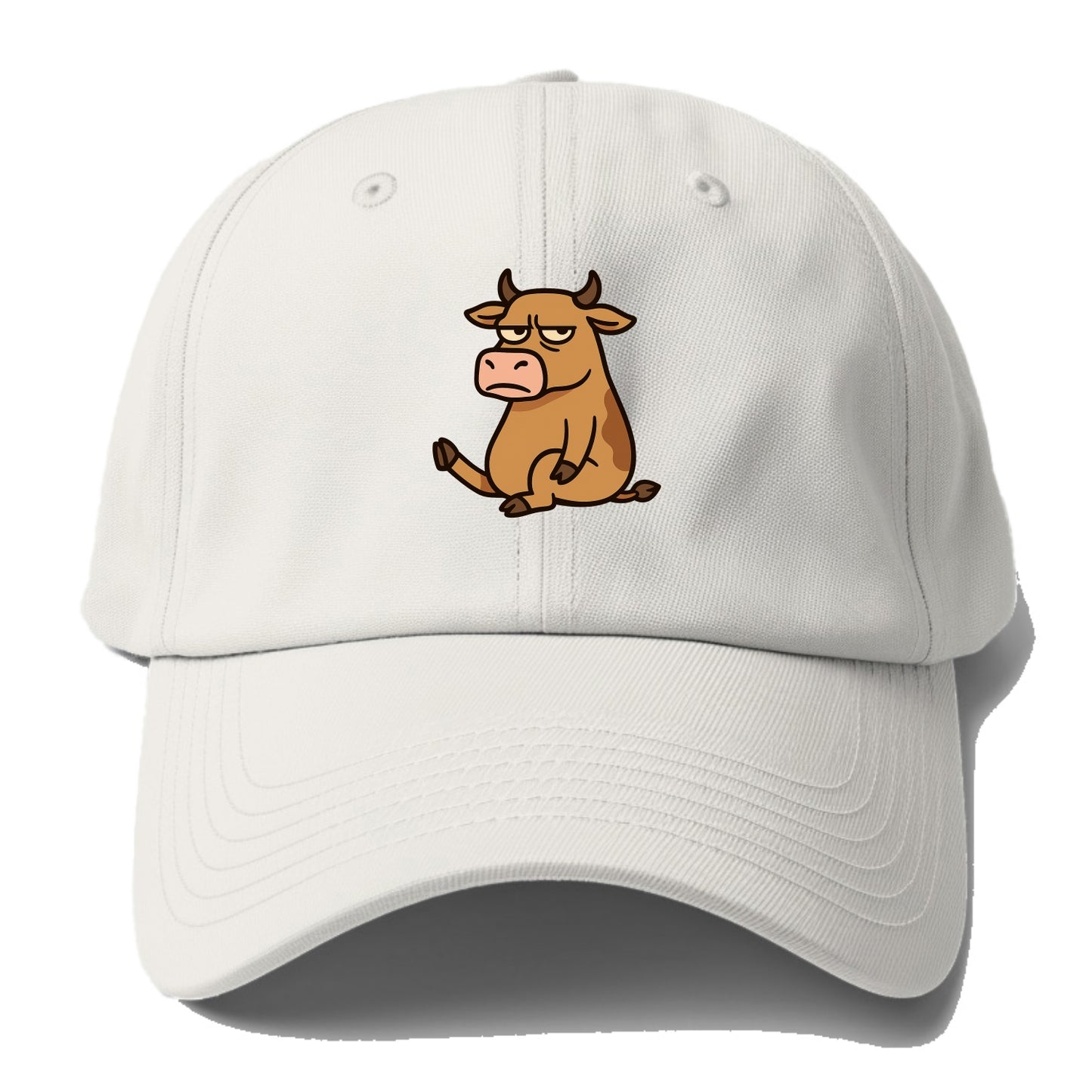 The Cow Judging Silently - Baseball Cap - Off White