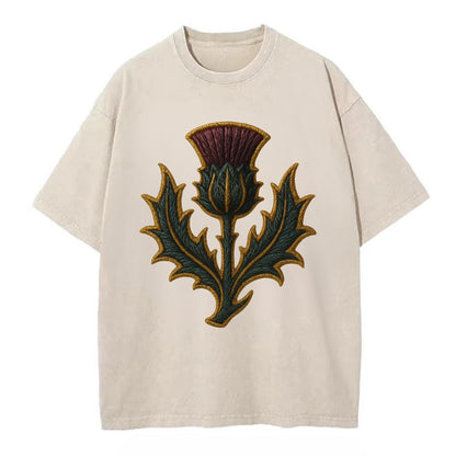 Scottish Thistle  - Vintage T-shirt - Off White