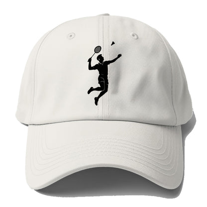 Badminton player jumping for a smash - Baseball Cap For Big Heads - Off White