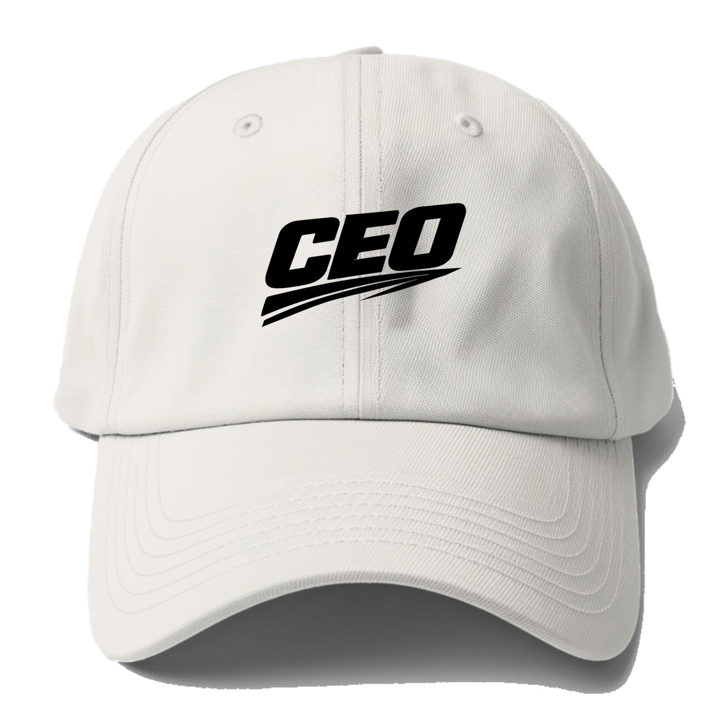 Bold typography design - "CEO" - chief executive, running things - Baseball Cap For Big Heads - Off White