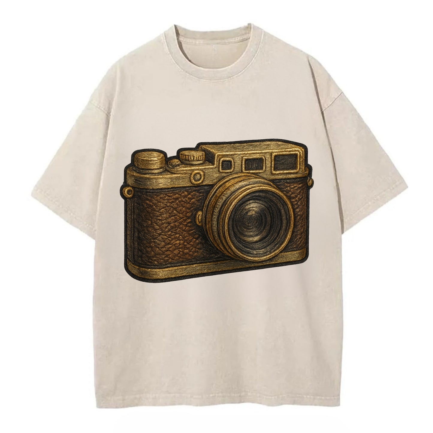 Film Camera  - Vintage T-shirt - Off White