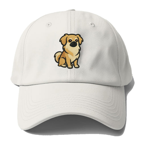 Tibetan Spaniel - Fawn small dog embroidered design - Baseball Cap For Big Heads