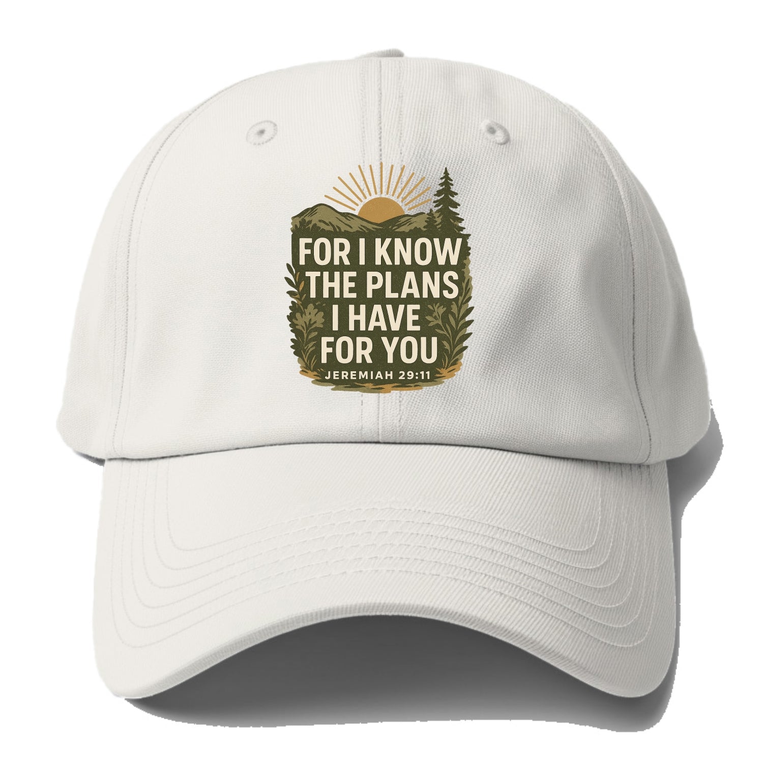 Jeremiah 29:11 Sunrise - Baseball Cap - Off White