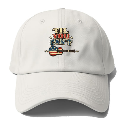 Til You Cant - Flag Guitar - Baseball Cap - Off White