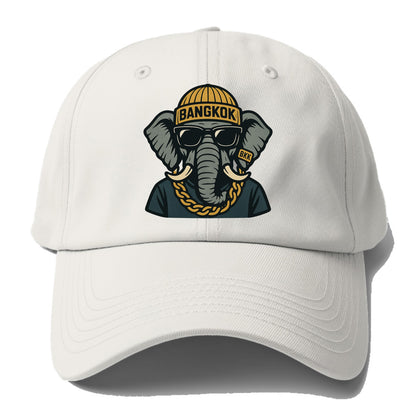 Bangkok Elephant - Baseball Cap - Off White