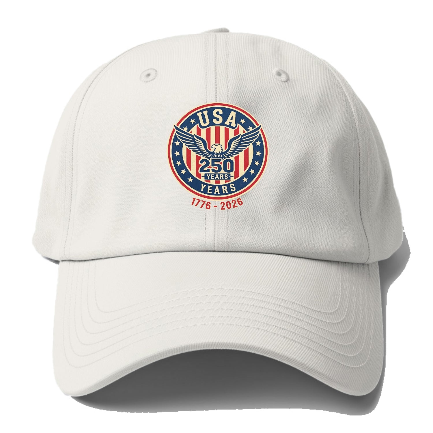 Usa 250 Years Eagle Seal - Baseball Cap For Big Heads - Off White