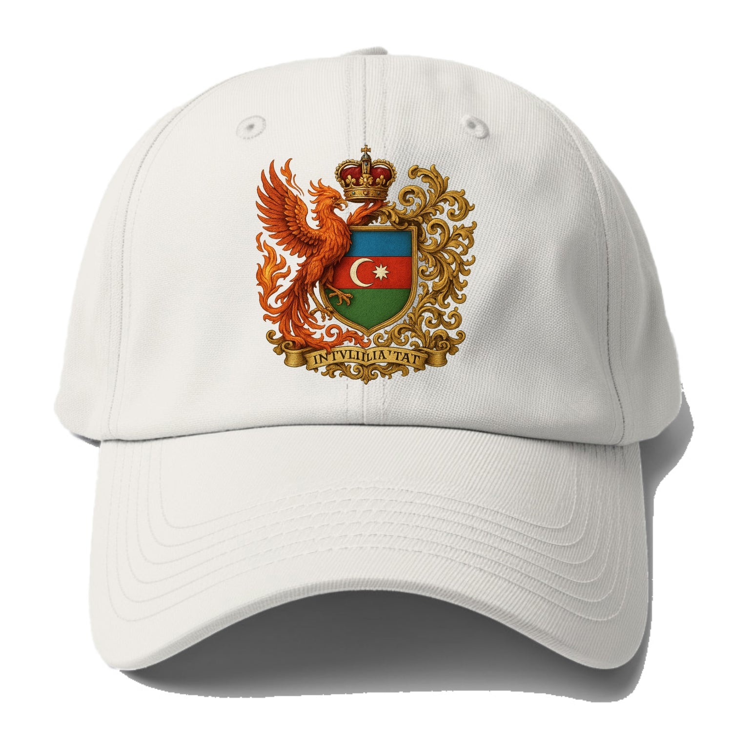 Azerbaijan Fire Phoenix Emblem - Baseball Cap For Big Heads - Off White