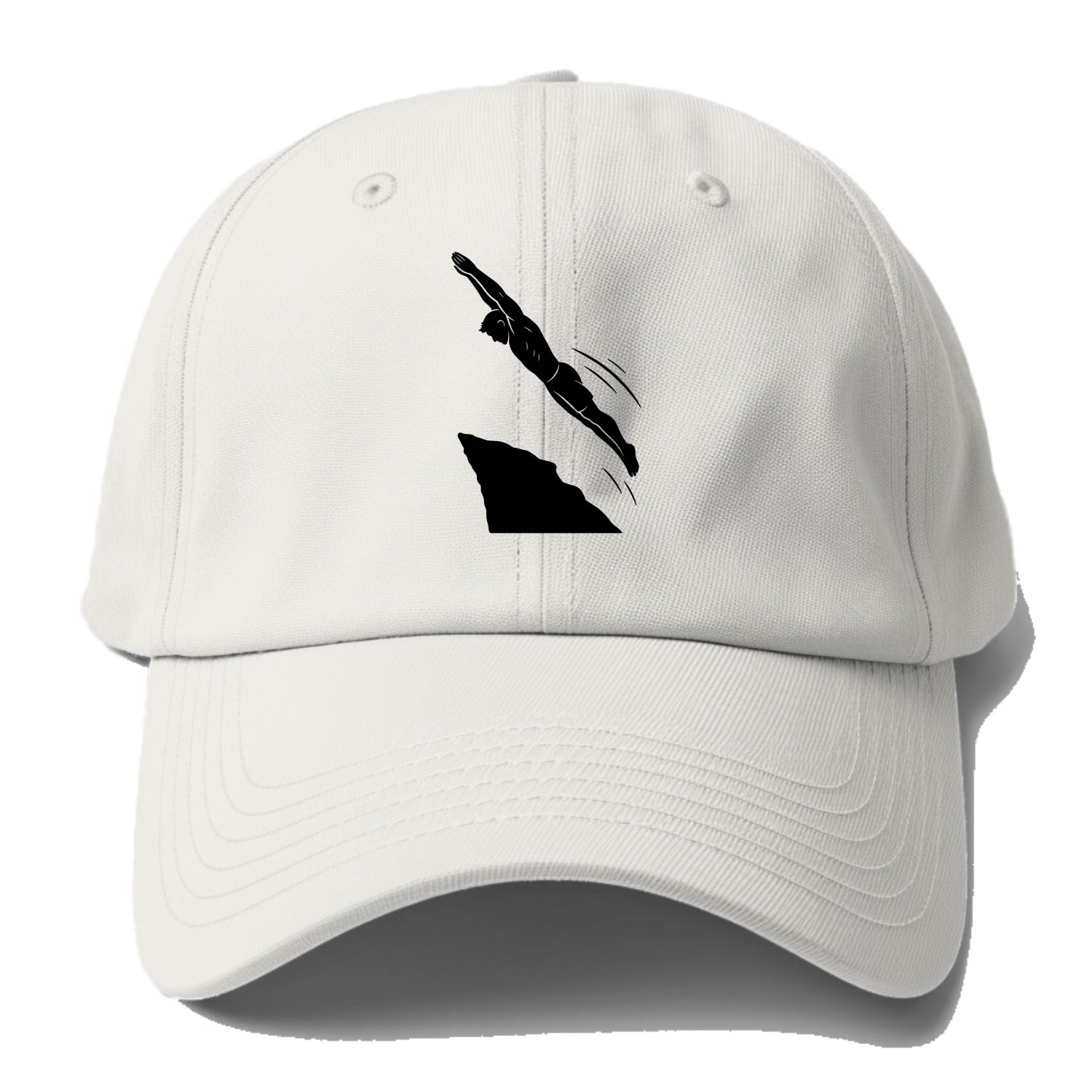 Cliff diver perfect form - Baseball Cap - Off White