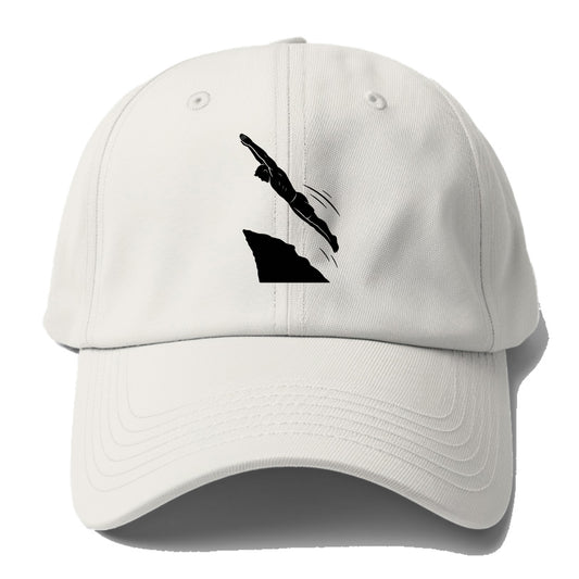 Cliff diver perfect form - Baseball Cap - Off White