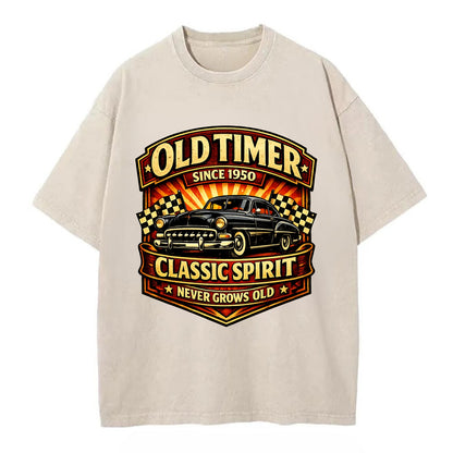 Old Timer Classic Spirit - Vintage T-shirt - Off White