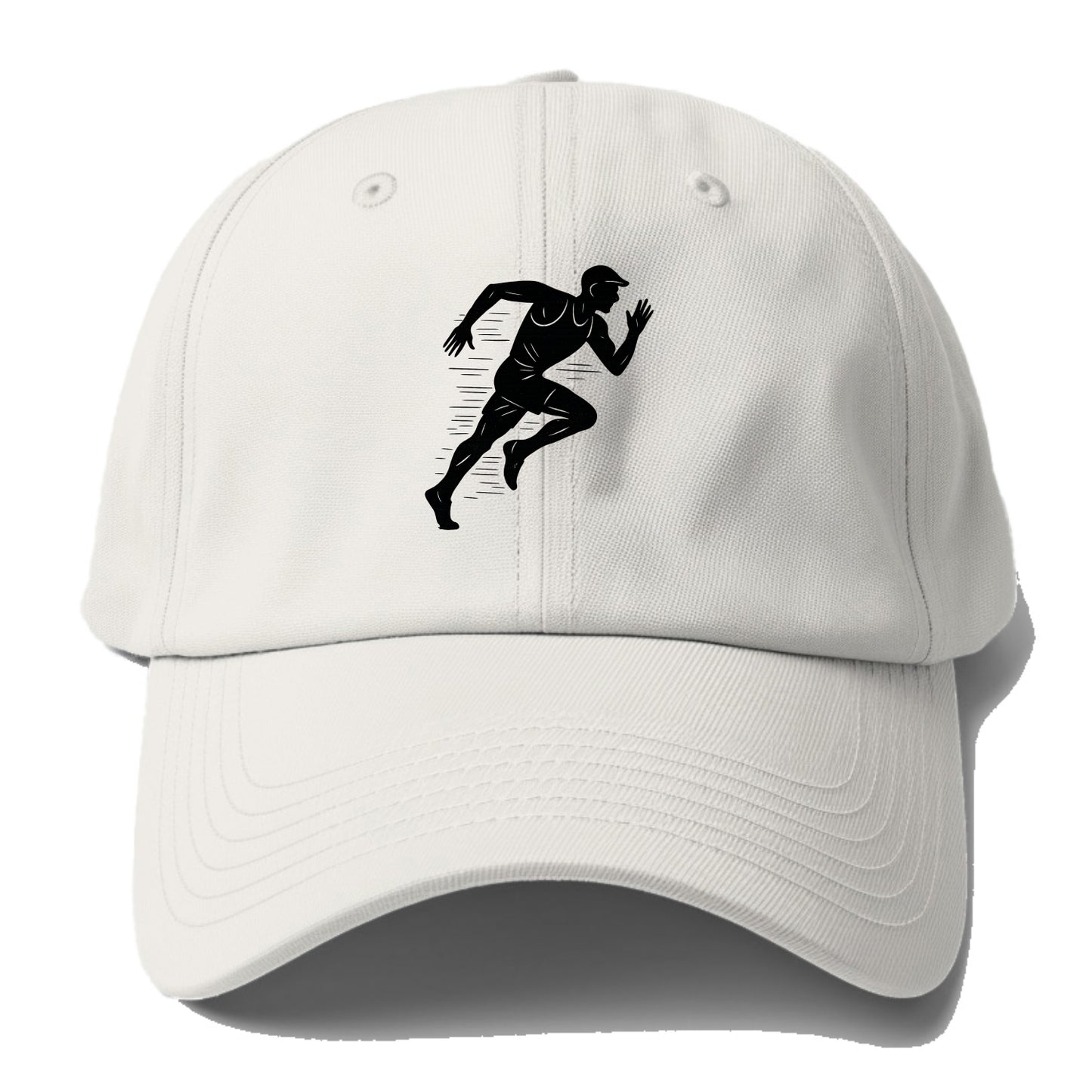 Runner in full stride sprinting - Baseball Cap For Big Heads - Off White
