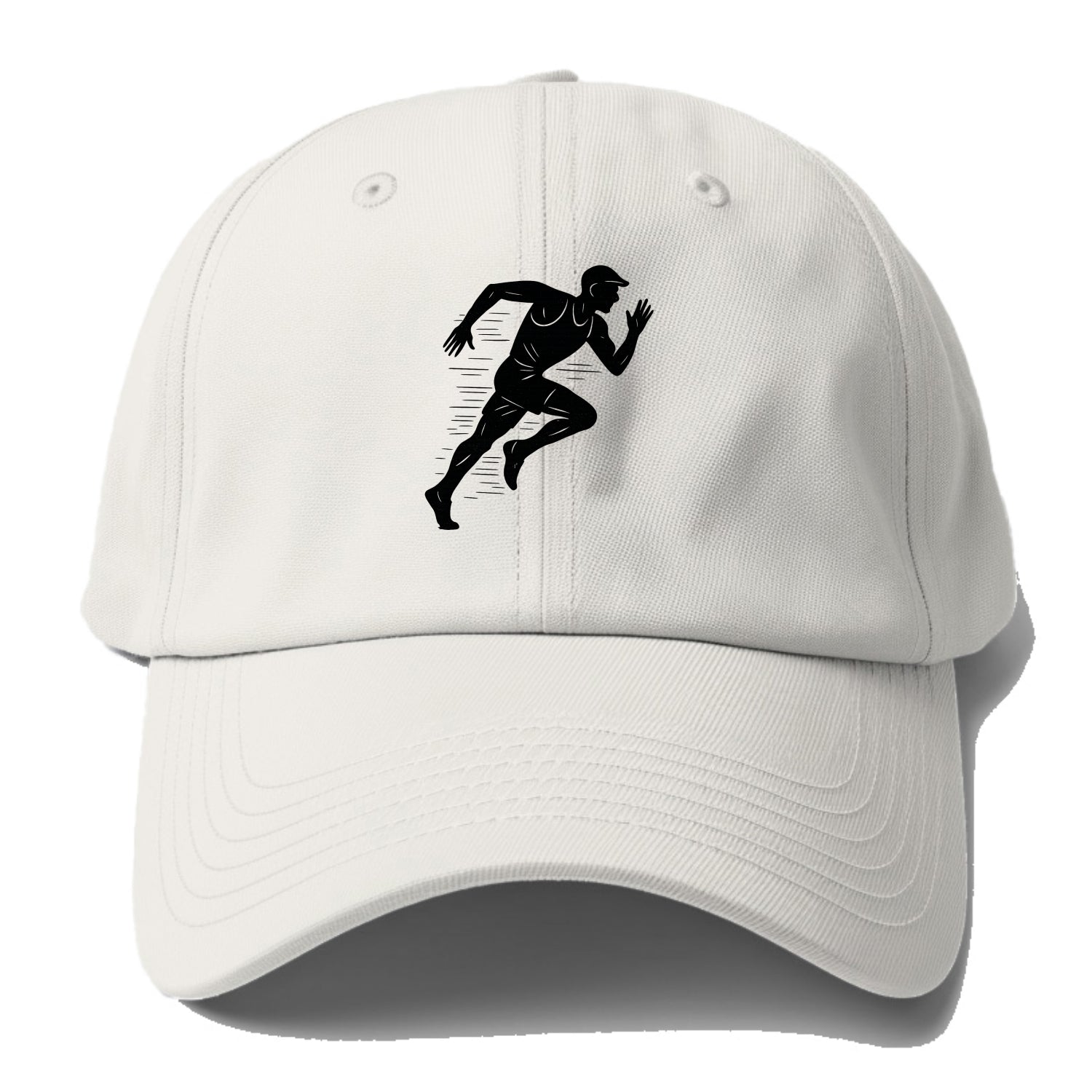 Runner in full stride sprinting - Baseball Cap For Big Heads - Off White