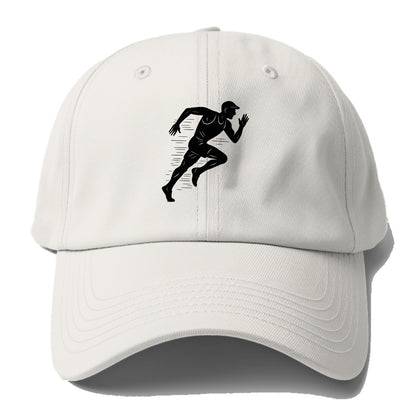 Runner in full stride sprinting - Baseball Cap For Big Heads - Off White