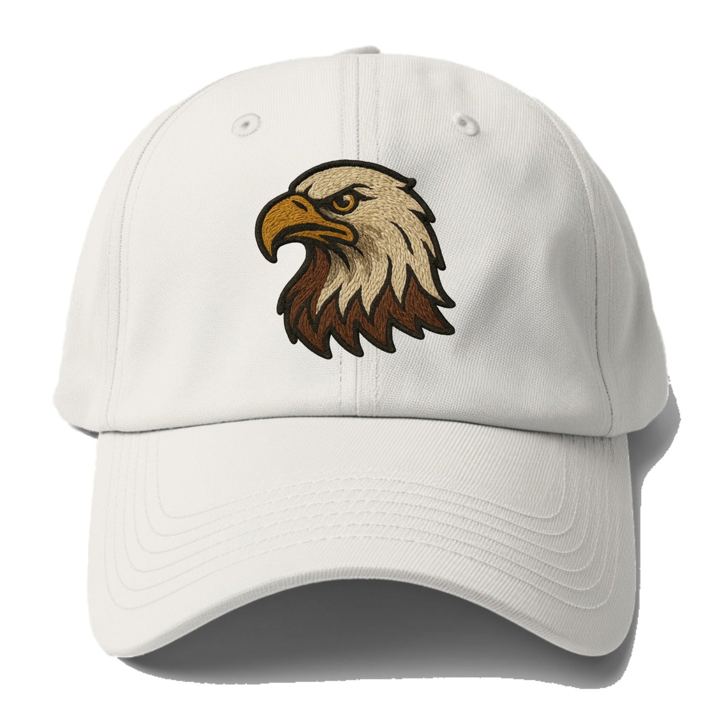 American Eagle Head  - Baseball Cap - Off White