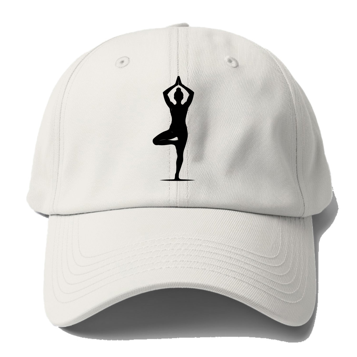 Yoga practitioner in tree pose - Baseball Cap For Big Heads - Off White
