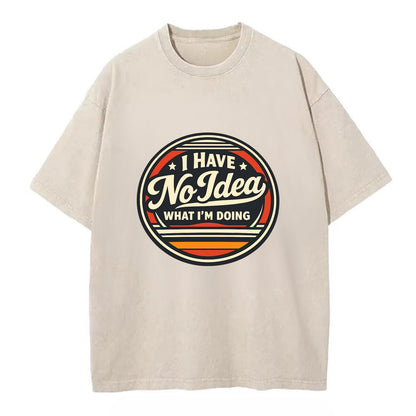 Confidently Clueless Emblem - Vintage T-shirt - Off White