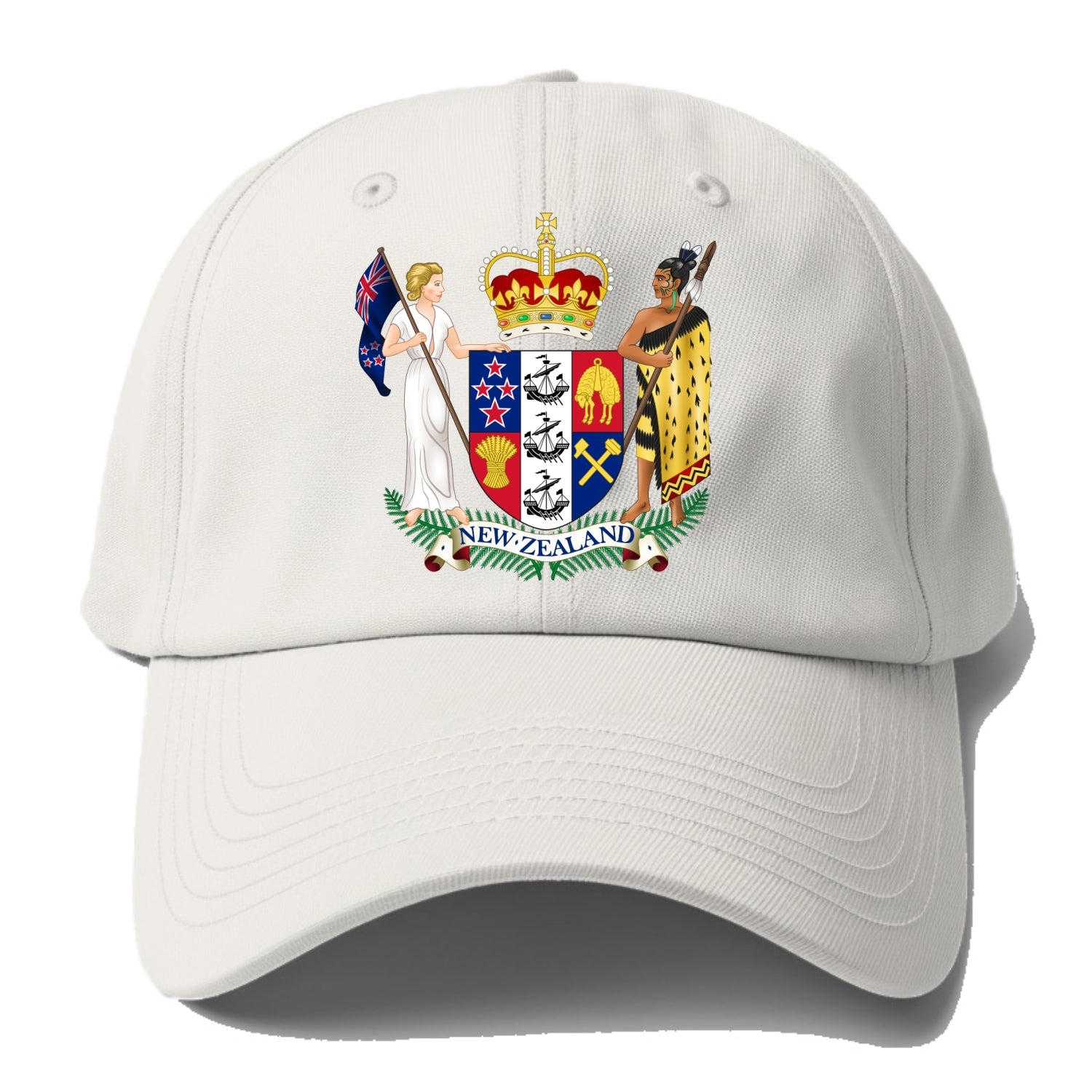 Coat Of Arms Of New Zealand - Baseball Cap For Big Heads - Off White