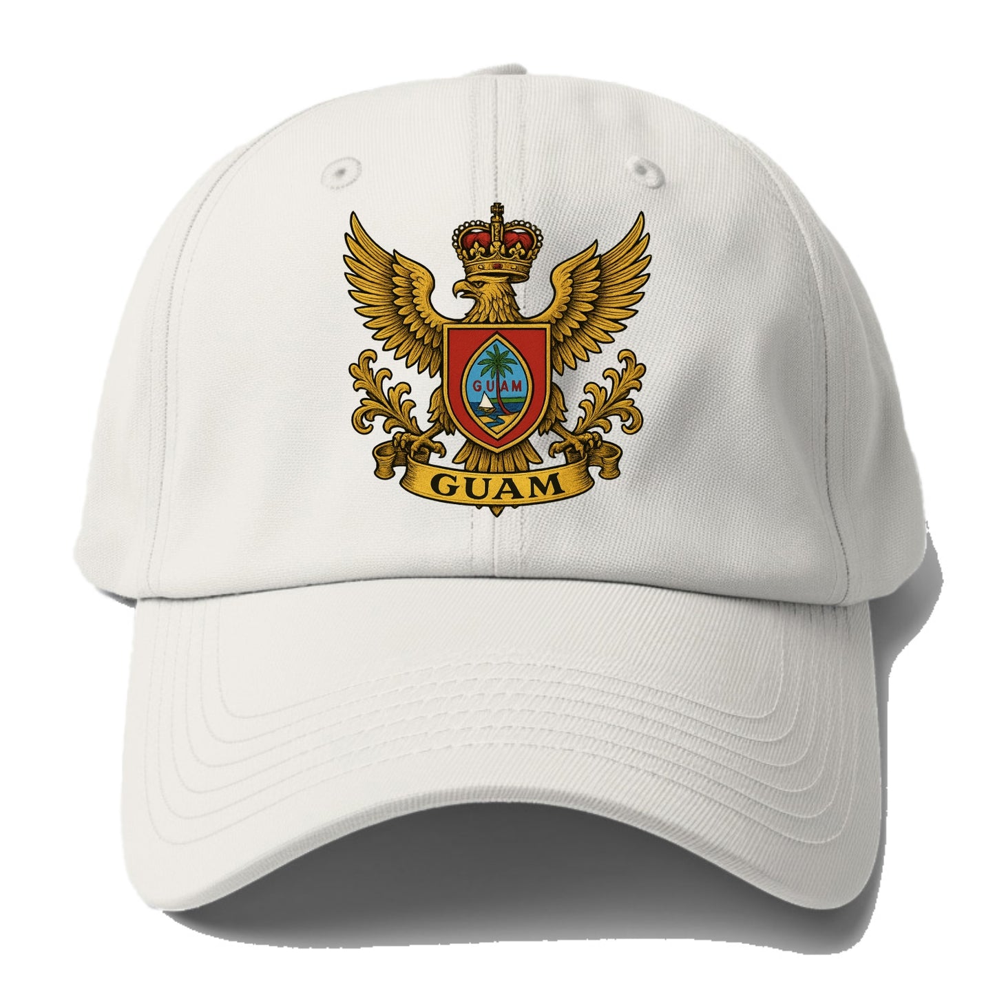 Guam Heritage Badge  - Baseball Cap - Off White