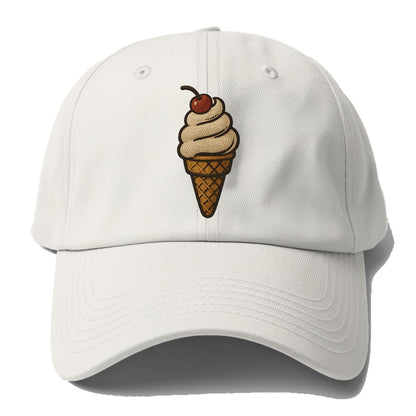 Ice Cream Cone  - Baseball Cap For Big Heads - Off White