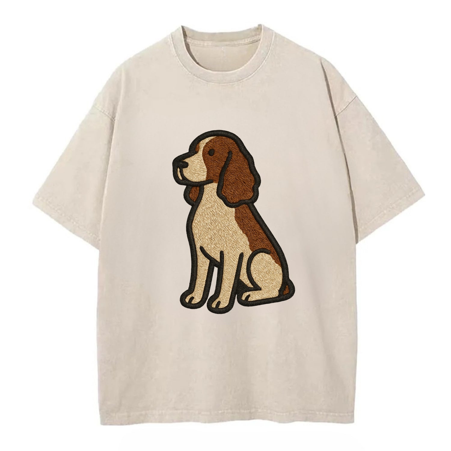 English Springer Spaniel - Modern spanie - Vintage T-shirt - Off White
