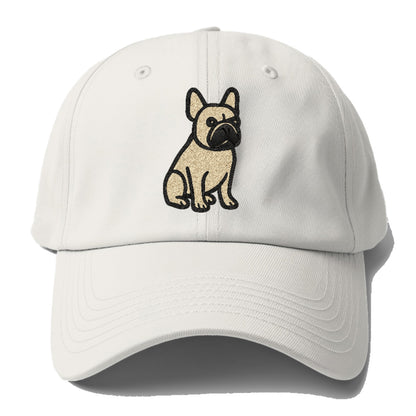 French Bulldog Fawn Colored Clean Sitting Pose Baseball Cap - Off White